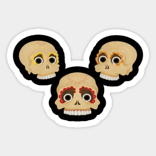 Halloween 3 Skulls Sticker